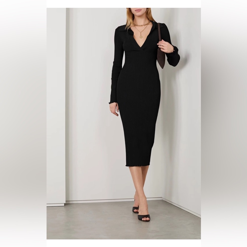 Good American Black Long Sleeve Dress